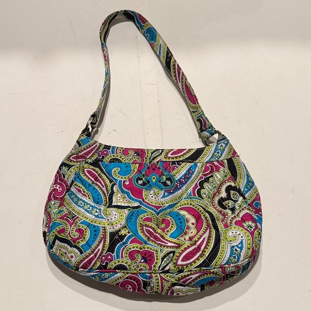 Vera Bradley Pink and Blue Paisley Shoulder Bag